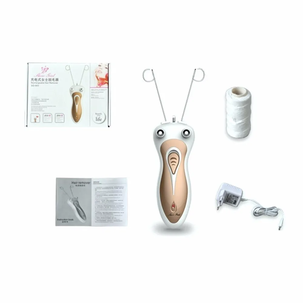 

Pro Electric Women Female Body Facial Hair Remover Epilator Defeatherer Cotton Thread Depilator Shaver Lady Hair Removal Tool