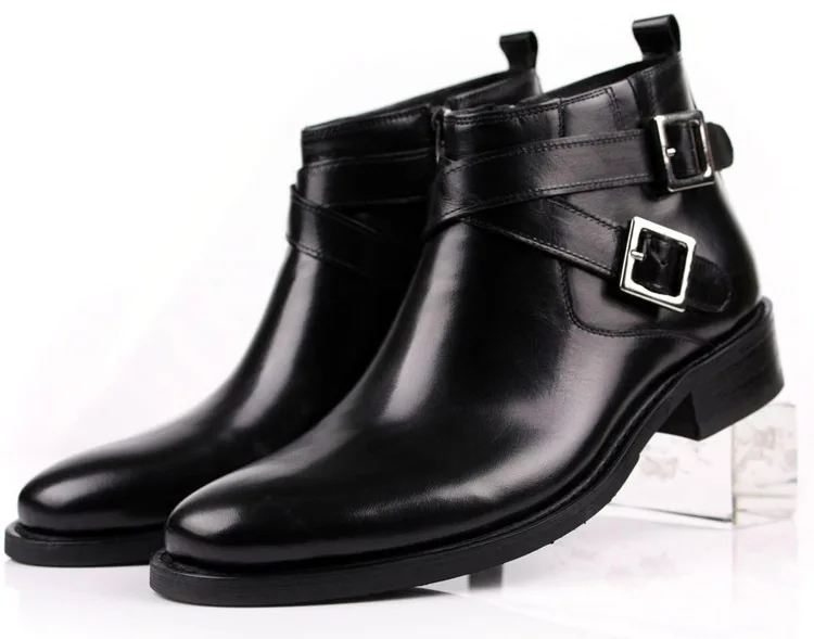 mens boots with buckles and straps