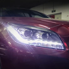 Car Styling for Chevrolet Malibu 2012-2015 Headlight Assembly LED Headlights DRL Bi Xenon Lens High Low Beam Parking Fog Lamp car styling head lamp for chevrolet cruze headlights 2015 2016 led u angel eyes headlight drl bi xenon lens xenon hid low beam