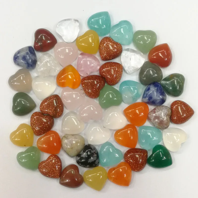 fashion 10MM 50Pcs Heart shaped natural stone beads for making Jewelry
