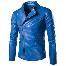 Новая распродажа Для мужчин S Босоножки из искусственной PU кожи Homme cappotto Мотоцикл Байкер куртка Для мужчин Slim Fit кожа Костюмы черный Размеры M-5XL