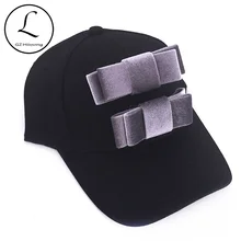GZhilovingL Повседневное Для женщин бархатный бант кепки-бейсболки летние хлопковые спортивные регулируемые кепки Snapback хип-хоп Gorras подарок