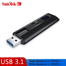 Двойной Флеш-накопитель SanDisk USB 3,1 Usb флэш-накопитель 128 ГБ Extreme PRO флеш-накопитель 256 ГБ флэш-памяти Memory Stick CZ880 ключ USB U диск 420 МБ/с. для ПК