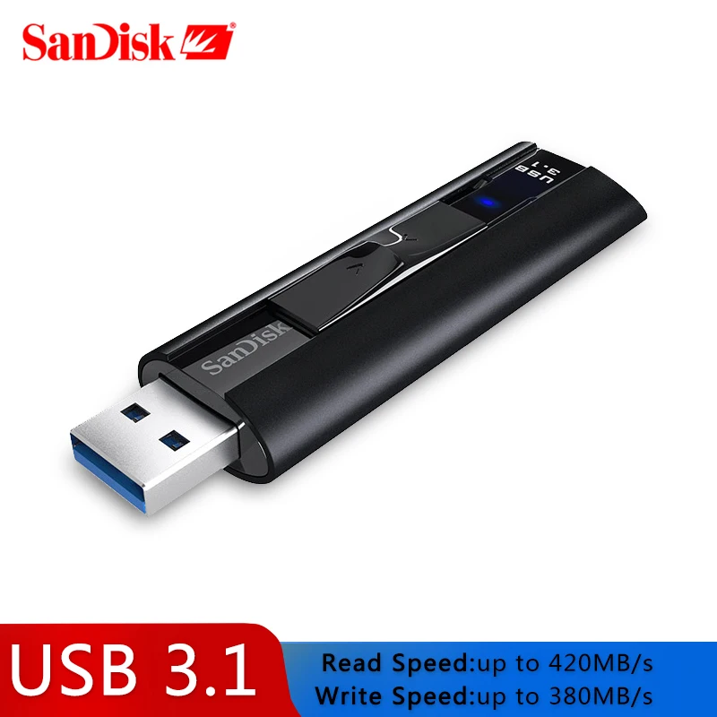 Двойной Флеш накопитель SanDisk SSD USB 3 1 Usb флэш 128 ГБ Extreme PRO флеш 256 памяти Memory Stick CZ880