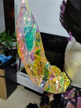 

In stock! Anime prop 2019 LOL Ahri tail KDA Idol singer kda golden tails shiny Nine-Tailed Fox Ahri gorgeous cosplay costumes A