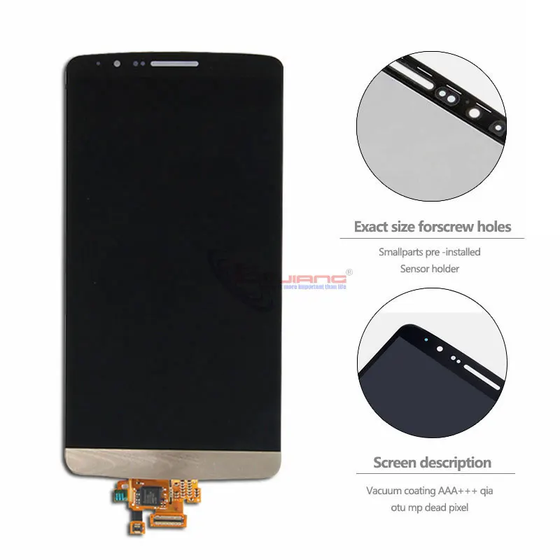 Оригинальный экран 5 дюйма для LG G3 D850 D855 ЖК дисплей кодирующий преобразователь
