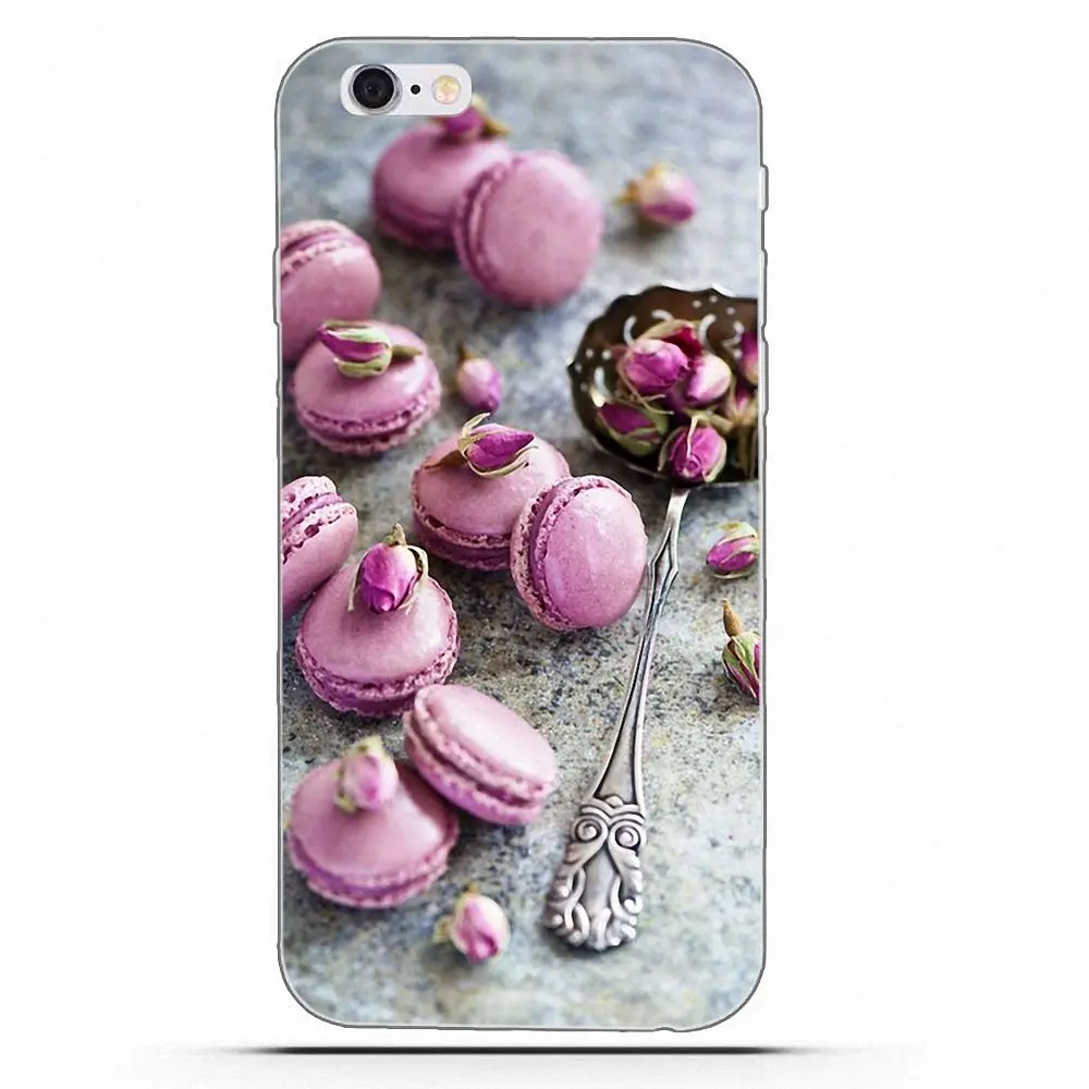 Wexoeq TPU Shell For Apple iPhone 4 4S 5 5C 5S SE 6 6S 7 8 Plus X Paris Laduree Macaron