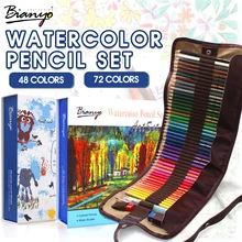 Bianyo 48/72 Farben Wasserlösliche Bleistifte Geschenk Paket Kinder Farbige Skizze Aquarell Stift Für Künstler Zeichnung Liefert