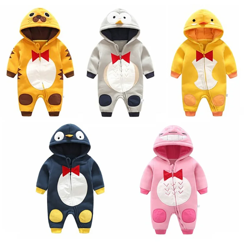 

2019 Winter Baby Rompers Newborn Cotton Tracksuit Clothing Baby Long Sleeve Cute Hoodies Infant Boys Girls Jumpsuit Baby Clothes