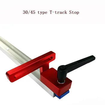 

30/45 woodworking sliding slot limiter Track Stop Track Stop for T-Slot T-Tracks Woodworking Tool Miter Track