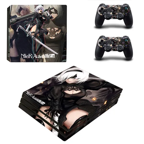 NieR: Automata PS4 Pro наклейка на кожу для sony playstation 4 консоль и 2 контроллера кожи PS4 Pro наклейка на кожу виниловая - Цвет: YSP4P-1139