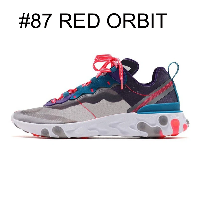 react element 87 55 Кроссовки для мужчин и женщин, антрацит, светильник, кость, тройной, черный, белый, красный, ORBIT, кроссовки, спортивные кроссовки - Цвет: Picture 14