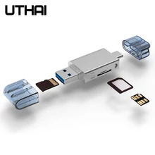 UTHAI C39 для HUAWEI NM кард-ридер тип-c к Micro SD/USB кард-ридер 2 в 1 USB3.0 для мобильных/ПК Использование Nano карт памяти чтение