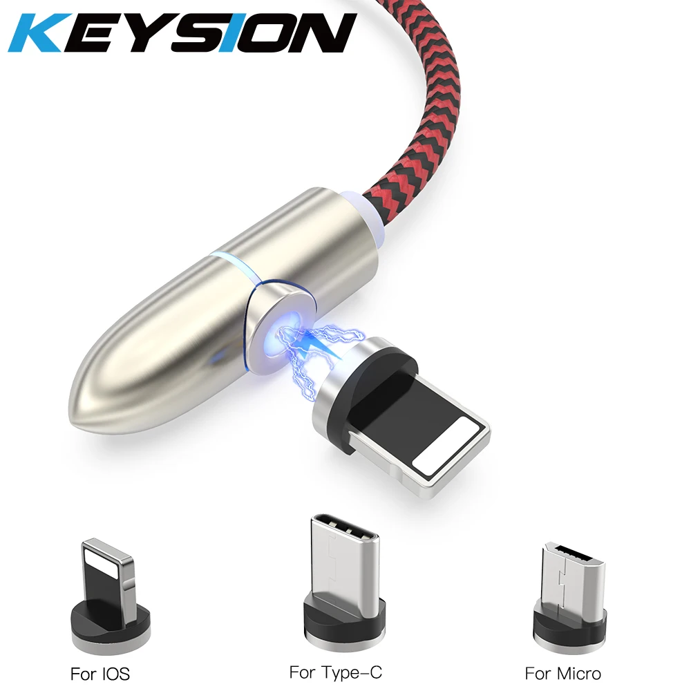 

KEYSION Magnetic Micro USB Cable For iPhone Samsung Type-c Charging Charge Magnet Charger Adapter USB Type C Mobile Phone Cables