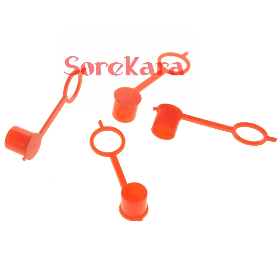 LOT 100 Grease Fitting Caps RED Polyethylene Dust Caps for M6 Metric