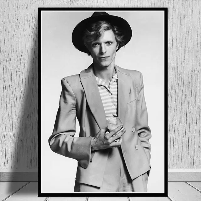 David Bowie Black White Music Band Singer Star Painting Poster Wall Art Picture Prints Canvas Living Home Room Decor 50x70cm unframed