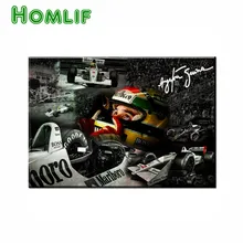 5d алмазная живопись на заказ камни в форме ромба Айртон Сенна da Silva F1 гонщик значок с вышивкой в виде ромба ИД Мубарак Алмазная мозаика значок