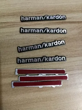 

50pcs/lot harman/kardon Hi-Fi Speaker audio Speaker 3D Aluminum Badge Emblem stereo sticker 43x5mm