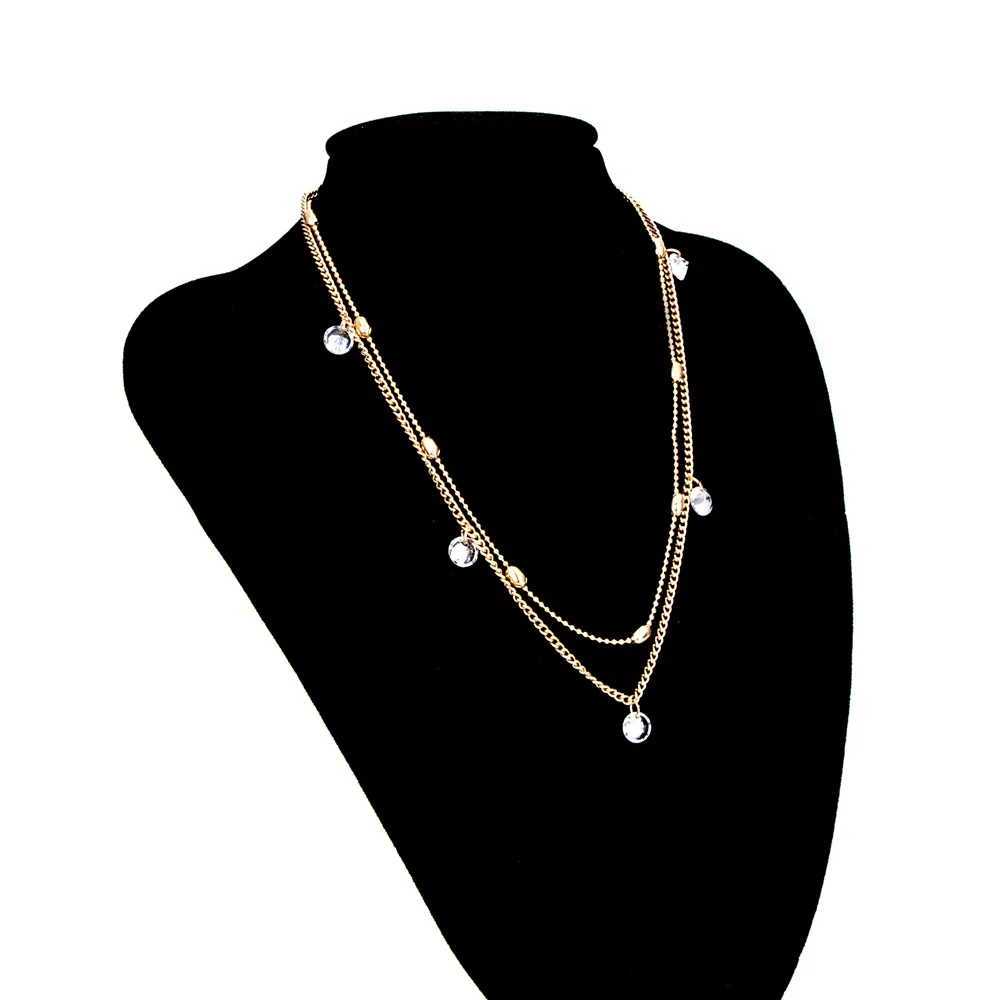 

Crystal Rhinestones Choker Necklace Multi-Layer Women's Romantic Jewelry Lady Clavicle Choker Girl Clothing Jewelry Accessories