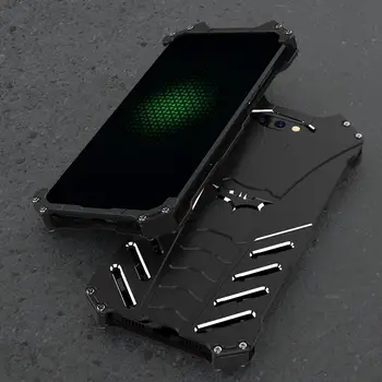 

R-JUST BATMAN Series Luxury Doom Heavy Duty Armor Metal Aluminum Protect Phone Case Bags Armor Covers For xiaomi BLACK SHARK