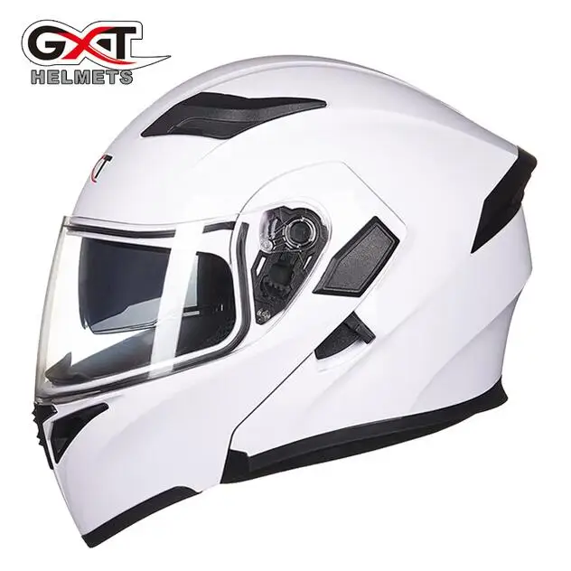 GXT модульный мотоциклетный шлем с откидной крышкой Capacete da Motocicleta мотошлем Casque Kask Helm Dual Visors мужские гоночные шлемы - Цвет: 1