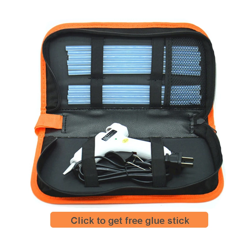 

20W Hot Melt Glue Gun With Glue Stick 10pc 7*250mm Industrial High Viscosity Tool Set Bag Mini Hot Glue Stick For DIY Glue Guns