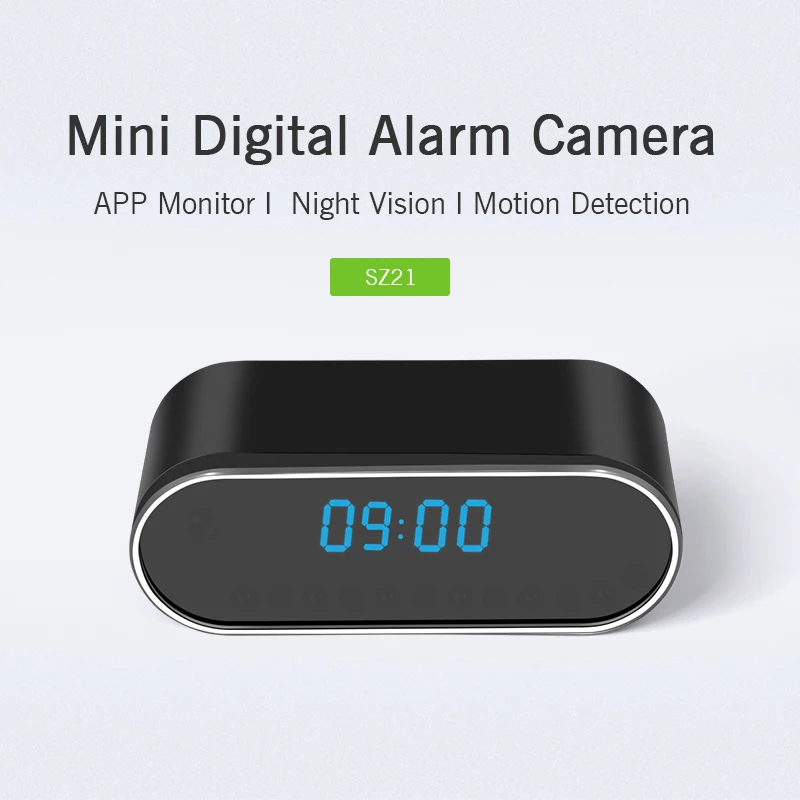  1080p HD Mini Camera Time Clock Alarm Setting Wireless Smart WIFI Cam Camera Motion Sensor IR Night
