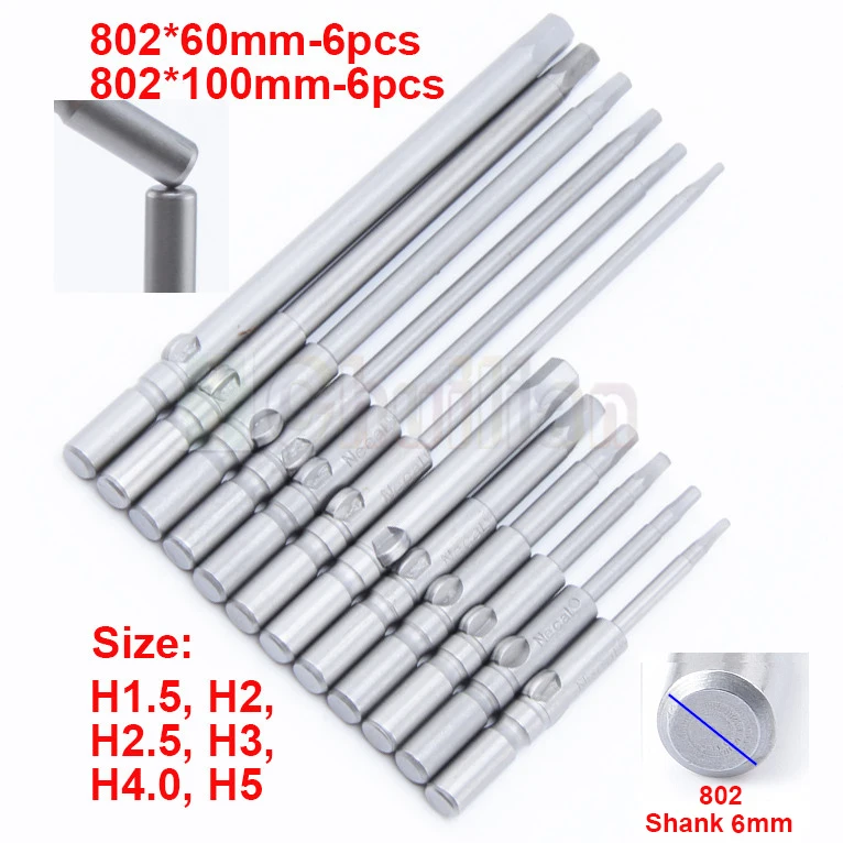 6Pcs-802-6mm-Round-Shank-Magnetic-Hexagon-Screwdriver-Bit-60mm-100mm-Long-Screwdrier-Drive-Power-Drill (1)