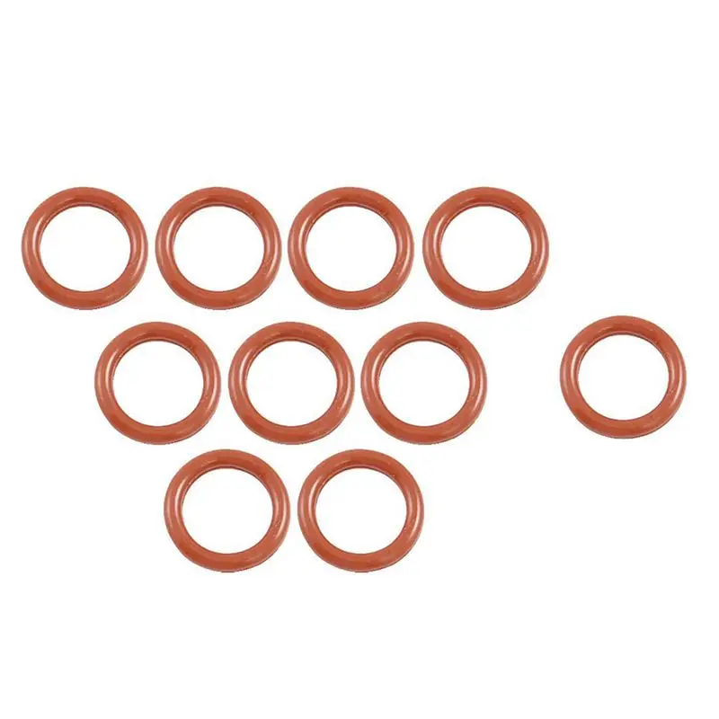 10 Pcs 16mm OD 2.5mm Thickness Silicone O Ring Oil Seals Gaskets Dark Red | Обустройство дома