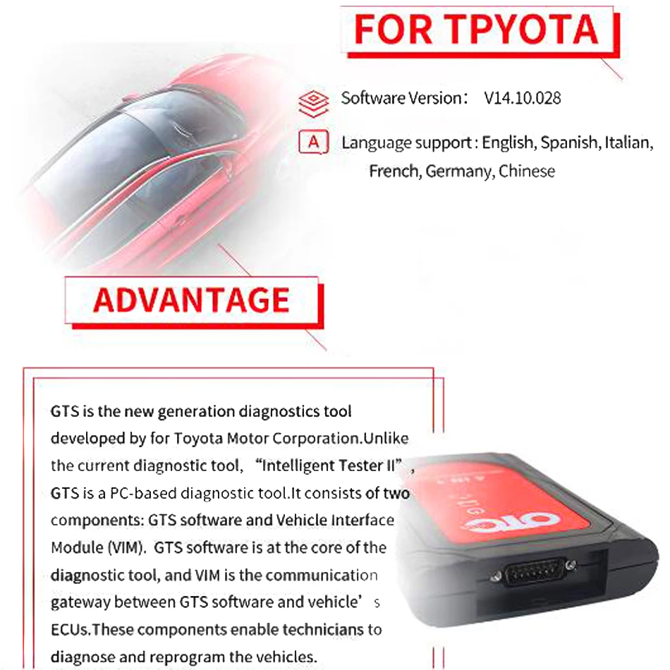 Профессиональный obd2 Автомобильный сканер IT3 V14.10.028 Global Techstream OTC Plus 3 в 1 OBDII OTC сканер автомобильный диагностический инструмент