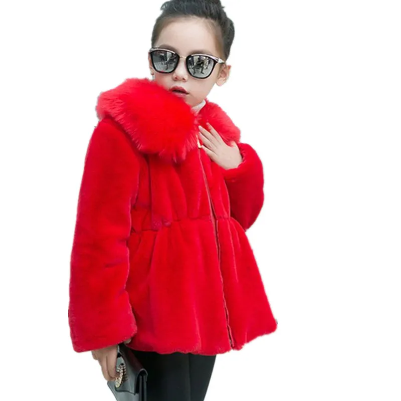 

2016 New Fashion Girls Winter Coat Thicken Children Warm Fur Jacket Coat Slim Leisure Kids Maomao Clothes HL0751