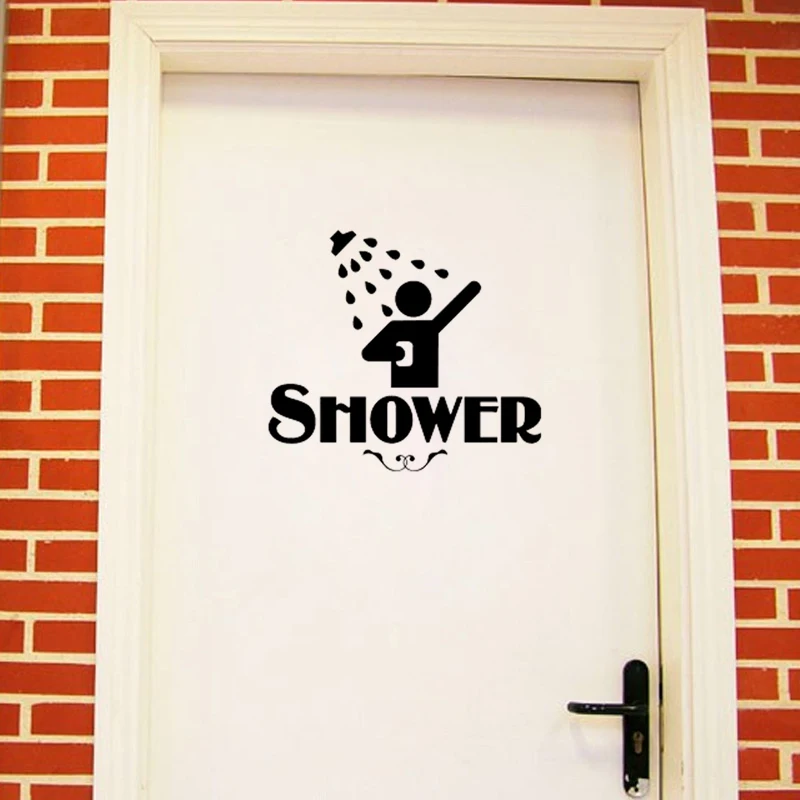 Creativity Shower DIY Toilet Decal Removable Vinyl Wall stickers