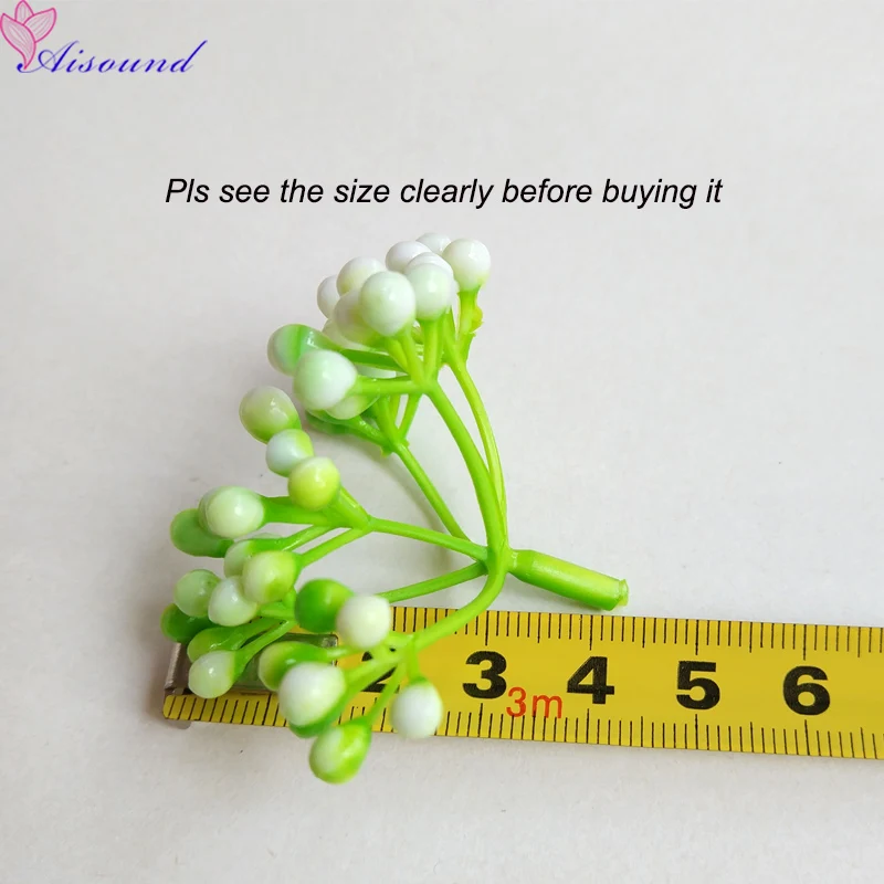 20 шт искусственный цветок из пластика Pistil DIY цветок корсаж-бутоньерка венок поставки 6 небольших веток