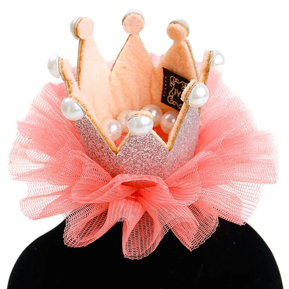 

Pets Dogs Cats Birthday Party Hats Decor Cap Birthday Hat Princess Crown Hairband Gold Silver Purple Color