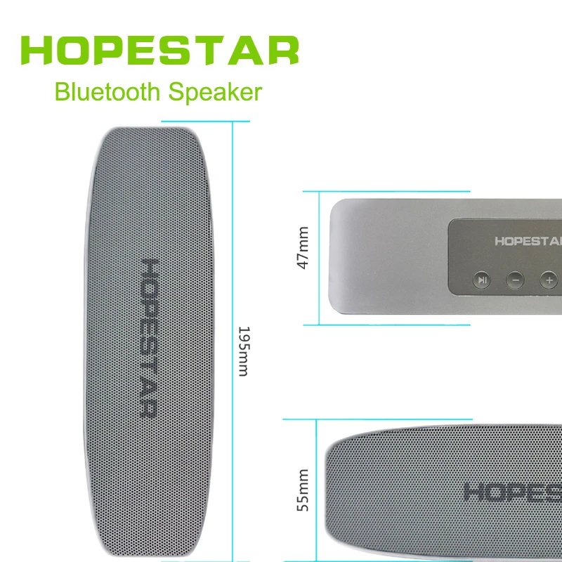 HOPESTAR H11 Bluetooth беспроводной динамик Hifi Саундбар двойной бас стерео Поддержка USB TF AUX FM с зарядным устройством для телефона