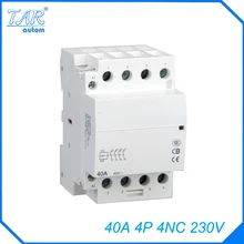 Din rail household AC contactor 40A 4P 4NC 230V Household contact module Din Rail Modular contactor Din rail household AC contactor 40A 4P 4NC 230V Household contact module Din Rail Modular contactor