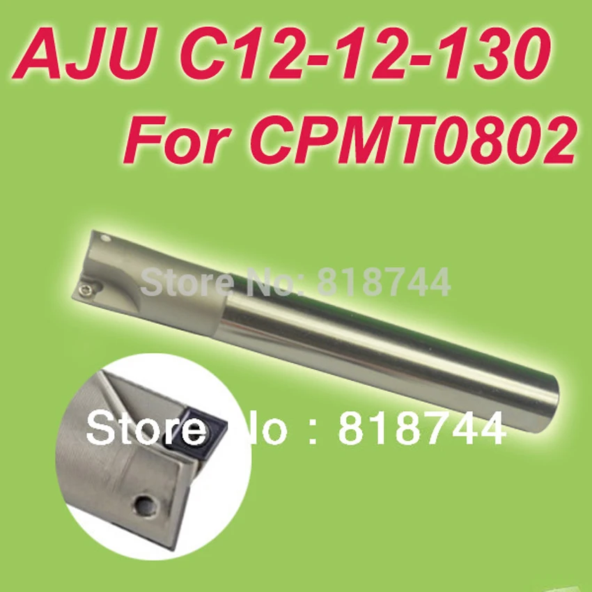 

Free Shiping TJU/AJU C12-12-130 Dia 12mm Insertable Bore Drilling End Mill Cutting Tools Arbor for CPMT080204