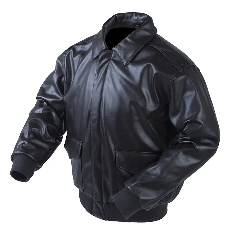 

2018 Brand A2 US Pilot Air Foce army High Quality PU Leather Jacket For Mens Motorcycle Winter Military Bomber Flight Jackets