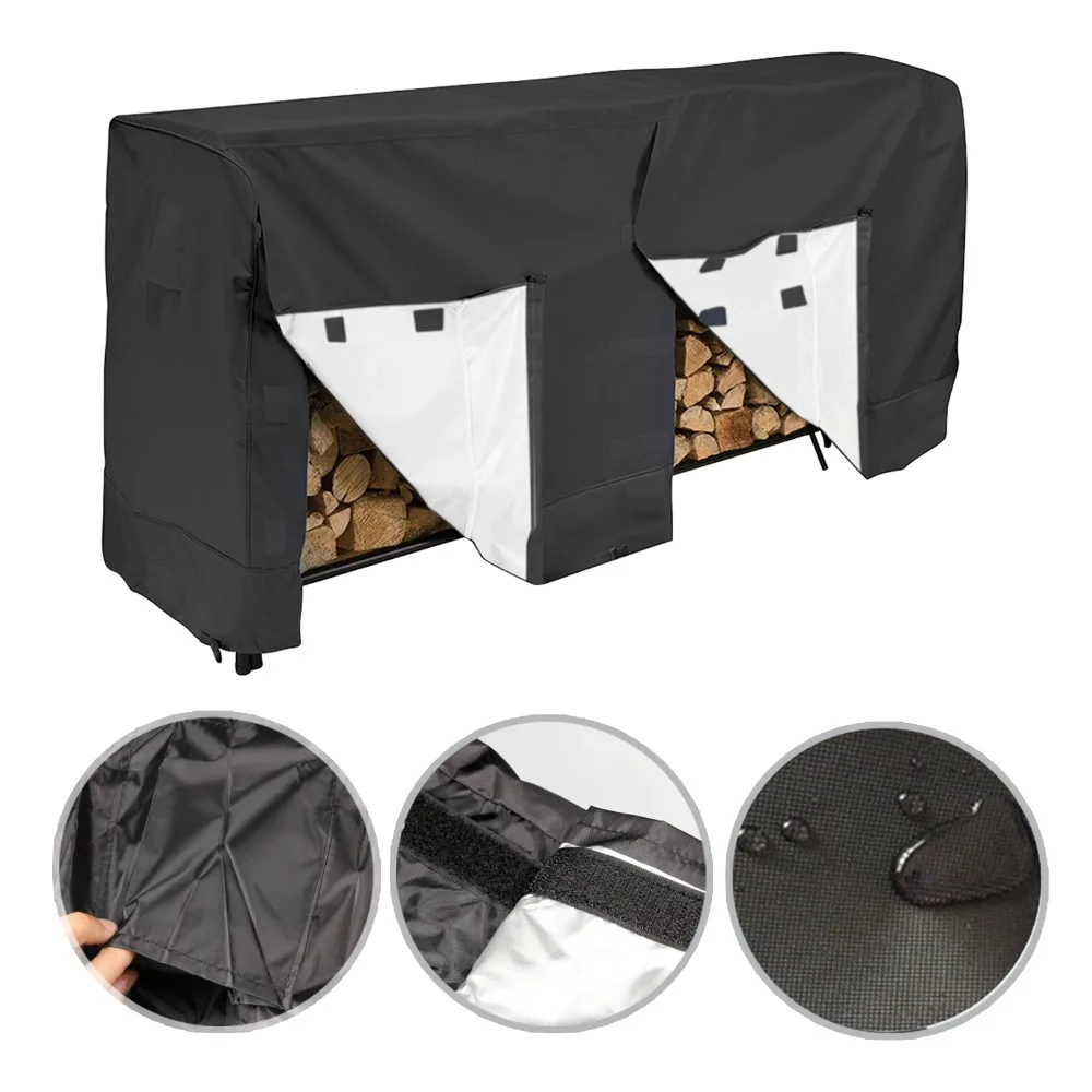 

8FT Log Rack Cover Outdoor Waterproof Log Holder Practial Garden Firewood Dust-Proof Moisture-Proof Log Rack Cover