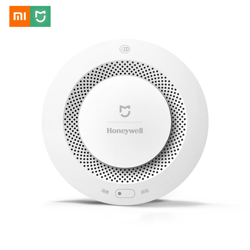 

Xiaomi Mijia Smoke Detector Fire Alarm Audible Remote Control Smart Gas Detector Audible And Visual Alarm Work With Gateway