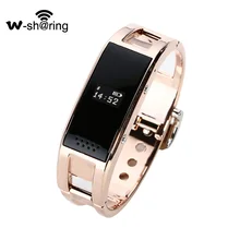 W-sh@ кольцо Для мужчин из металла Беспроводной BT запястье, ответ на вызов, музыка Дисплей модный умный браслет