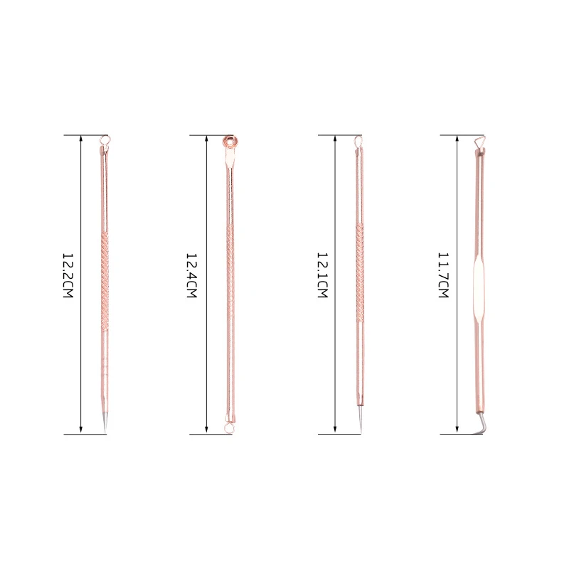 4 Pieces Women Beauty Pimple Blemish Comedone Acne Needle Extractor Remover Tools Deep Cleansing