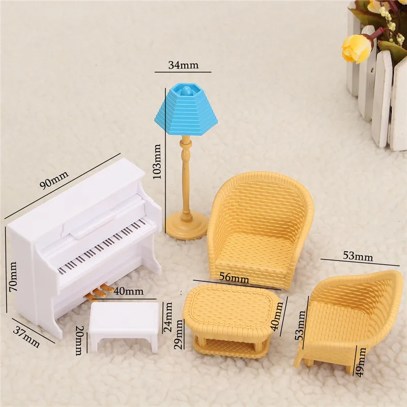 

Sylvanian Families Furniture Toys Dollhouse Sofa Piano Table Miniature Furniture Sets Children Gift Toys