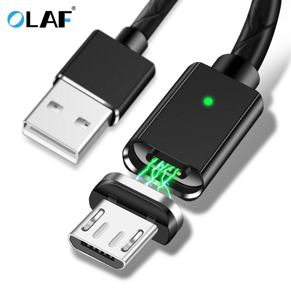 

OLAF Magnetic Cable Micro USB Cable Magnet Charger Charging Data Microusb Cables For Xiaomi Android Mobile Phone USB Wire Cord
