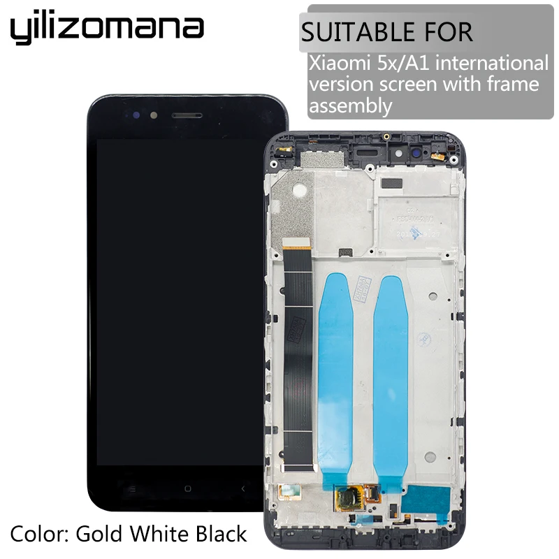 

Xiao Mi LCD Touch Screen with Frame Original Display For Xiaomi Mi 5X / Mi A1 5.5 inch Replacement LCDs Display For Mi5X MiA1