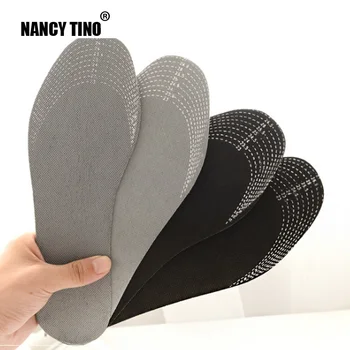 

NANCY TINO Unisex 1 Pair Healthy Bamboo Charcoal Breathable Deodorant Cushion Foot Inserts Sweat Absorption Shoe Pads Insoles