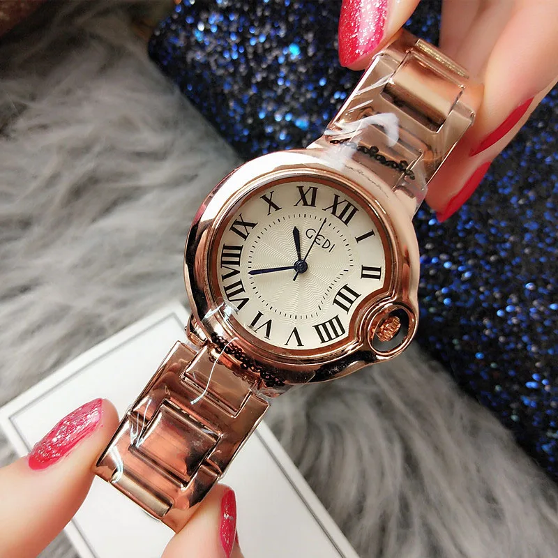 Женские часы из нержавеющей стали, водонепроницаемые часы для женщин, браслет, женская одежда, кварцевые часы, женские часы, Relogio Feminino - Цвет: rose white
