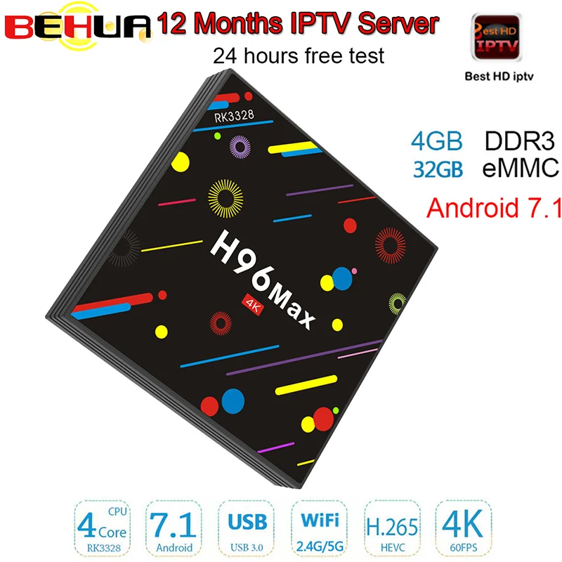 H96 MAX 4 ГБ 32 12 месяцев сервер 2000 Live tv IP M3U ENIGAM2 Androd Италия немецкий французский