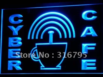 

i332 Cyber Cafe Internet access Wi-Fi LED Neon Light Light Signs On/Off Swtich 20+ Colors 5 Sizes