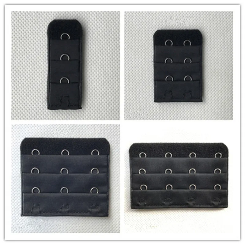 

3Pcs/Lot Bra Strap Buckle Underwear Back Extension Lengthened Buckle 3 Rows 1/2/3/4 Hooks /4 Hooks Bra Extender Accessories C21